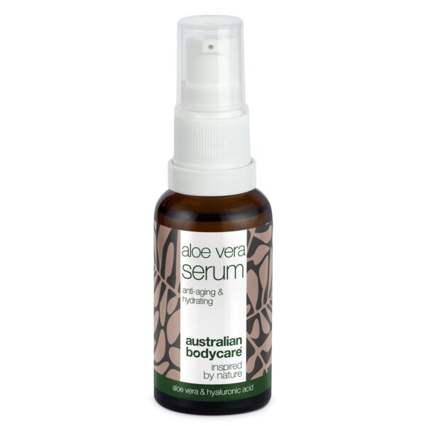 Aloe Vera Bio & C,E, F vitamin Anti age Serum â Serum med Aloe Vera, Tea Tree Oil og Hyaluronsyre mod rynker